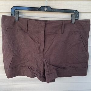 New York & Company 7th Avenue Suiting Brown Linen Blend Shots Size 12